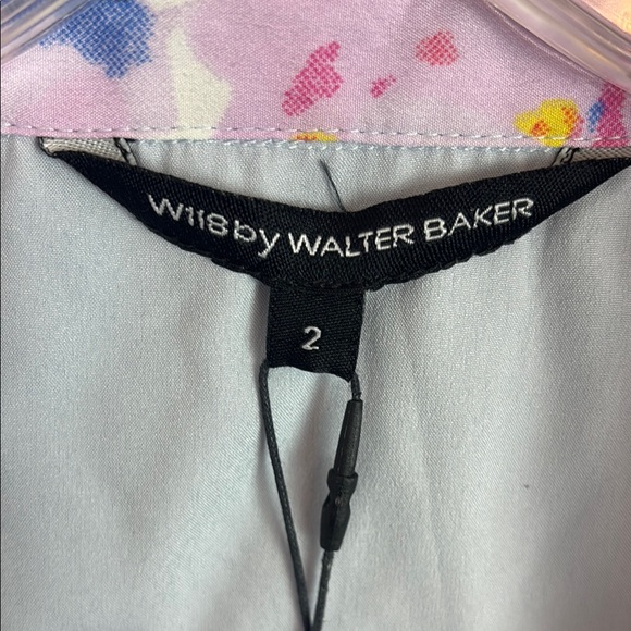 W118 by Walter Baker Pink and Purple Mini Dress Watercolor Floral Flowy NWT - Picture 3 of 9